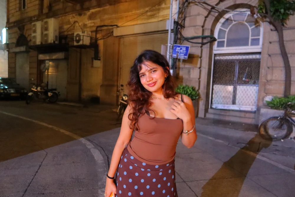Srishti photographed outdoors in Colaba